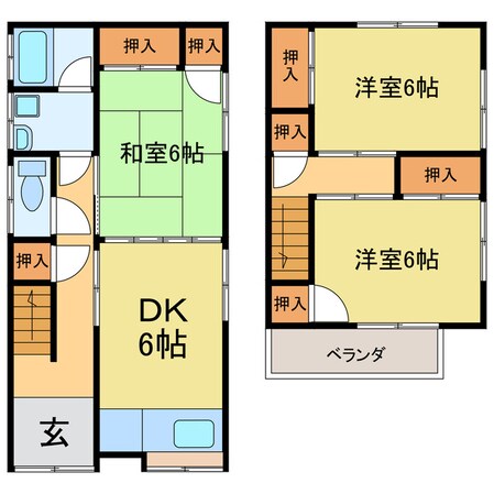 長堀薬師神戸建の物件間取画像